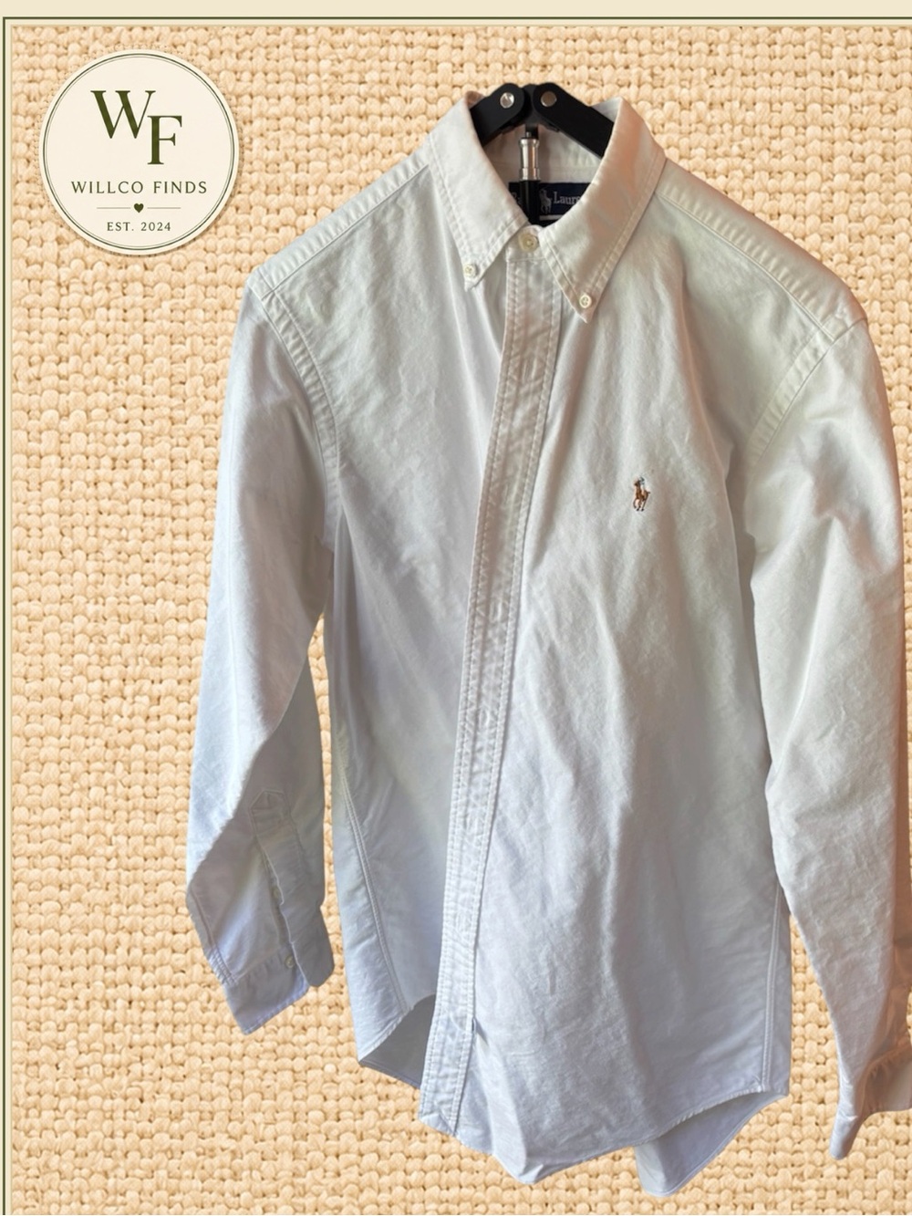 Ralph Lauren Men’s 15.5 - 34 White Oxford Button Down Shirt Pony Cotton